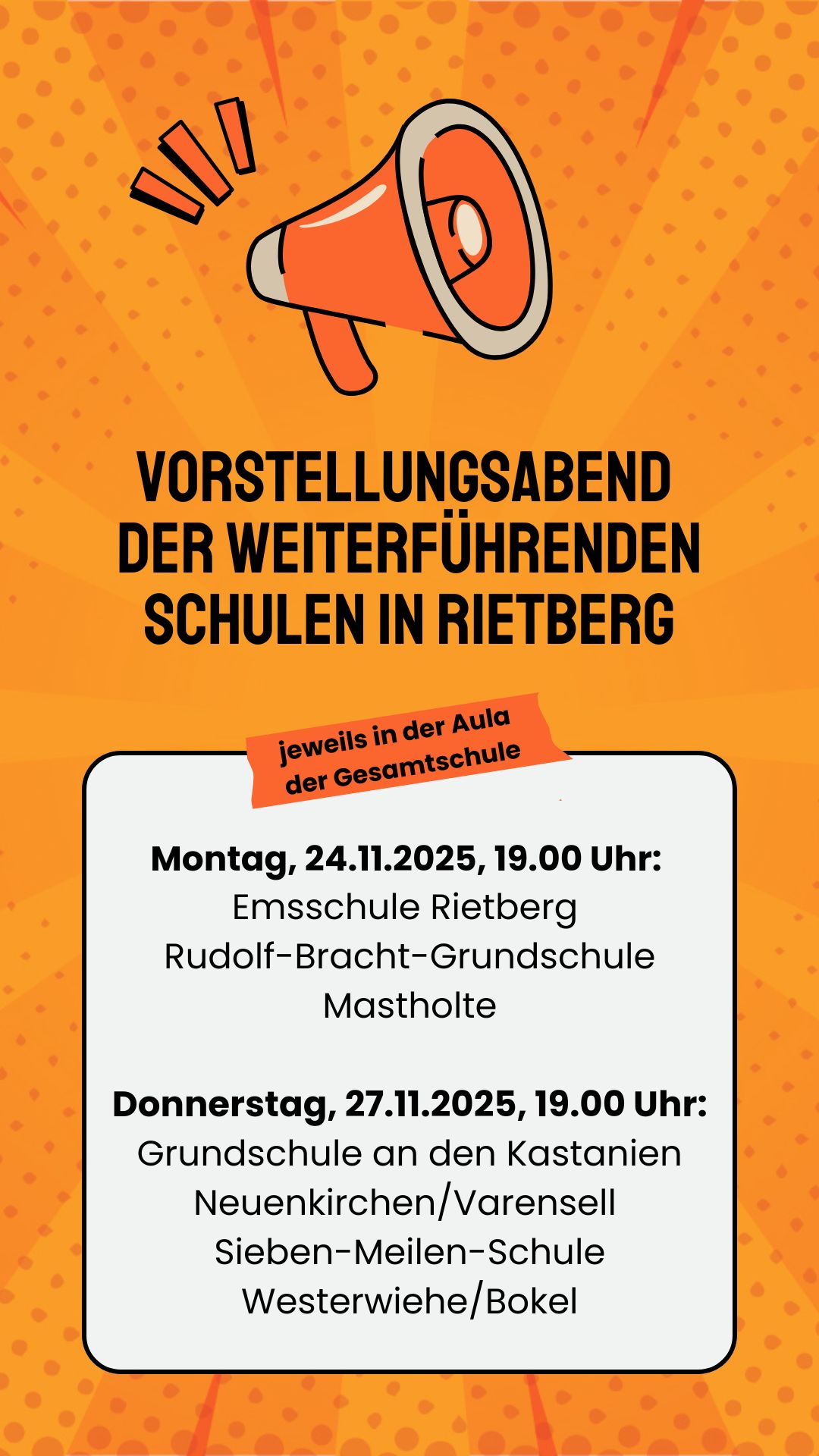Vorstellungsabend der weiterführenden Schulen